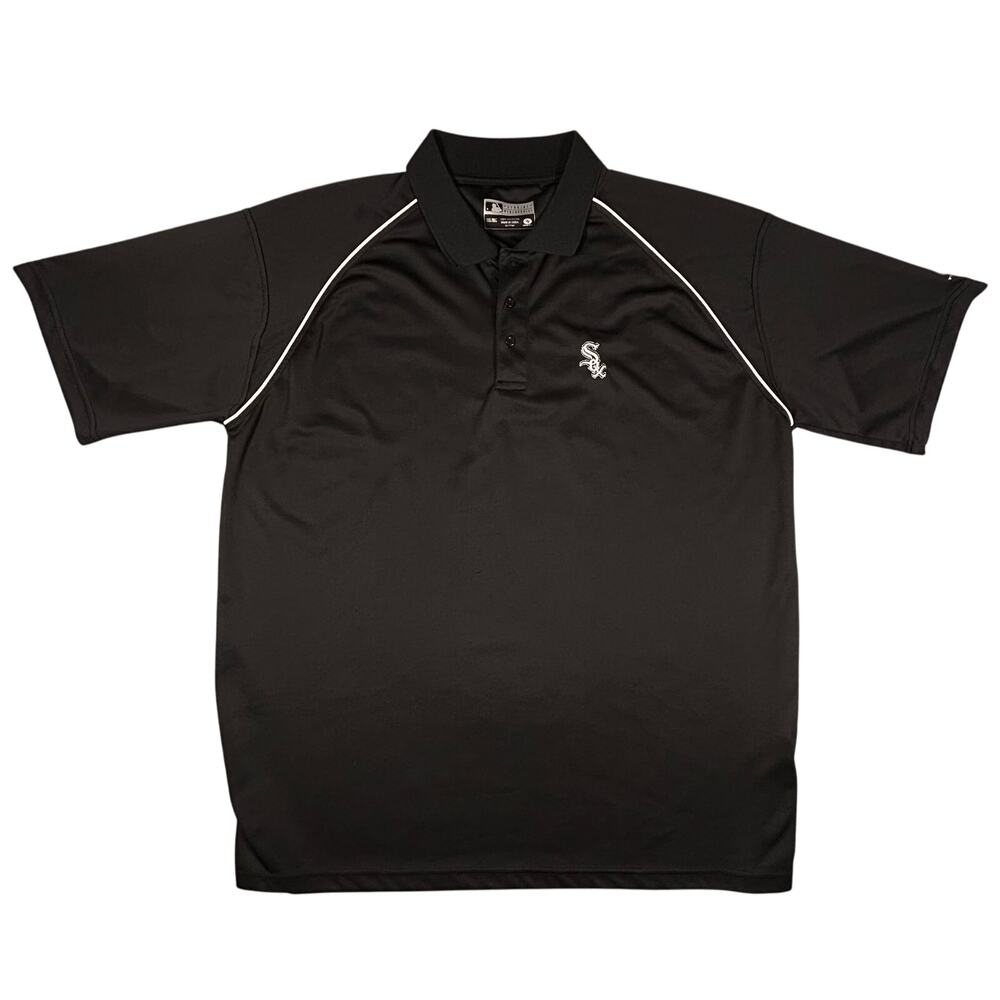 Chicago White Sox Polo Men's XXL Black MLB Genuine Merchandise True Fan‎ Shirt
